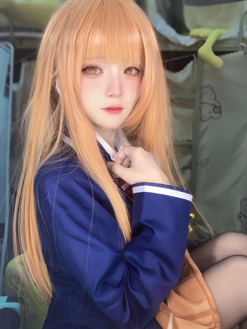 shiina mahiru cosplay ngoài trời