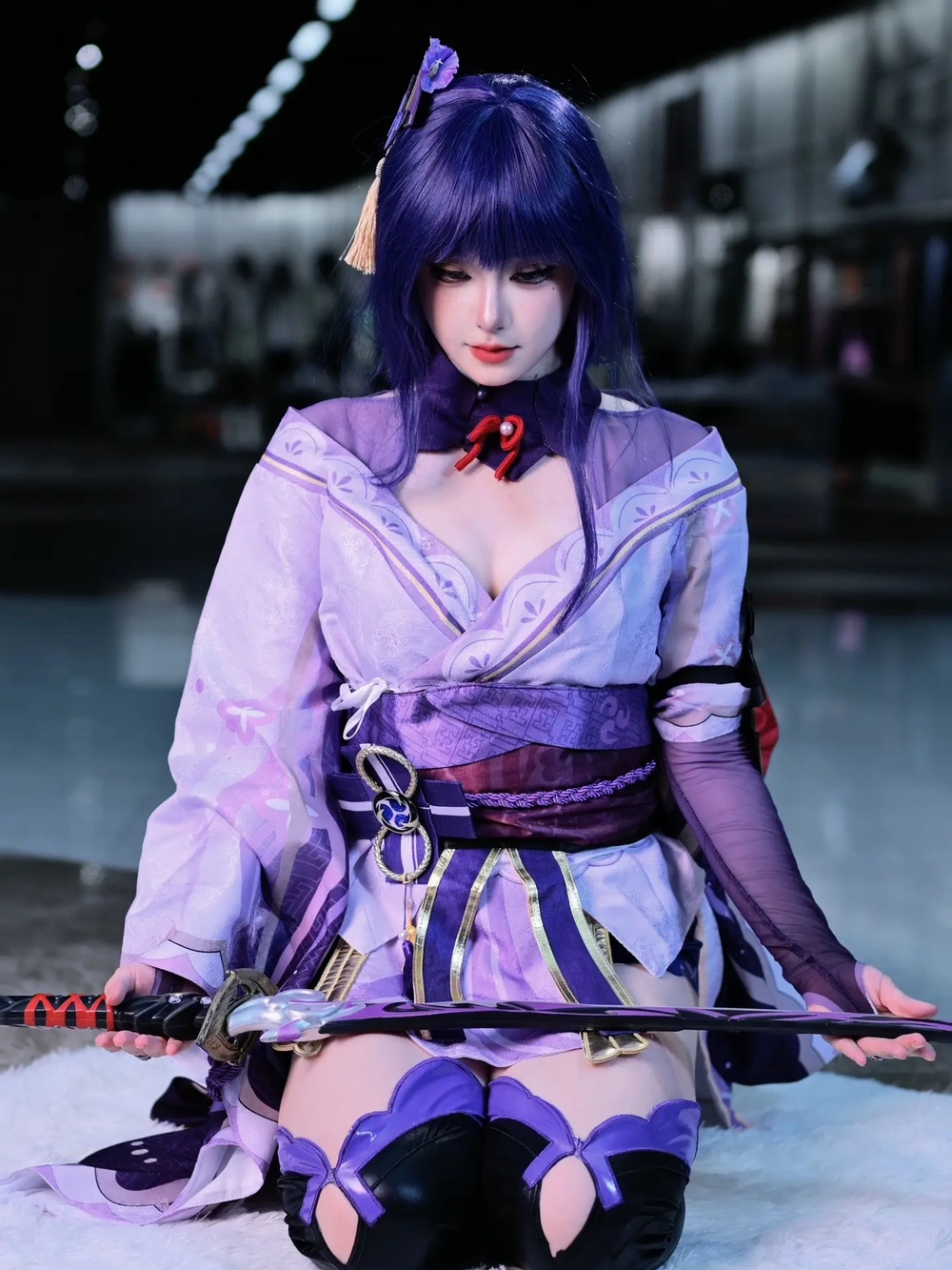 cosplay raiden shogun genshin impact hd