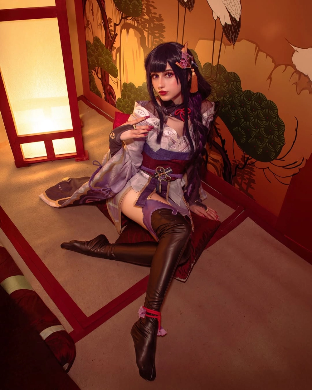 cosplay nhân vật raiden shogun genshin