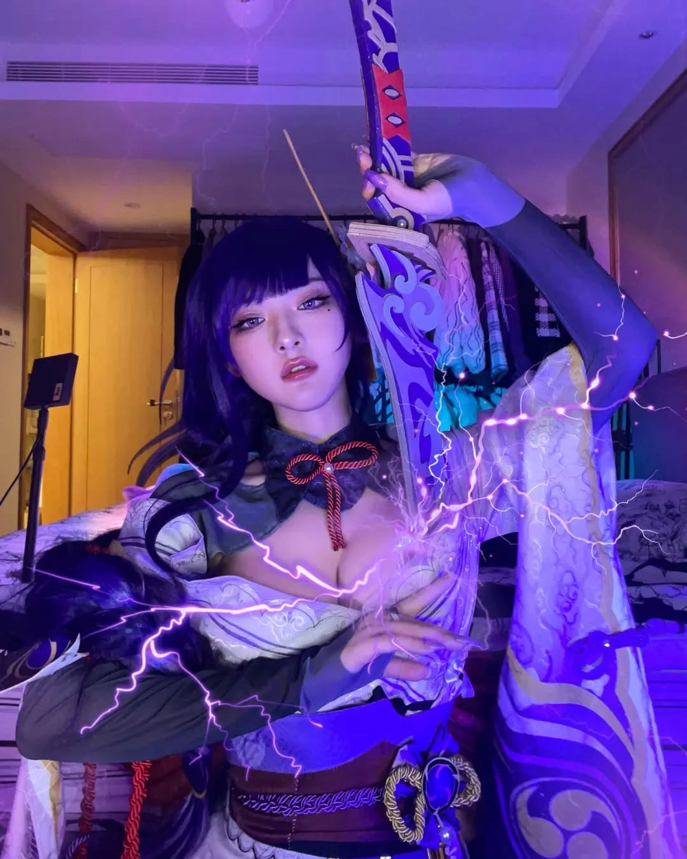 ảnh cosplay raiden shogun cực ngầu