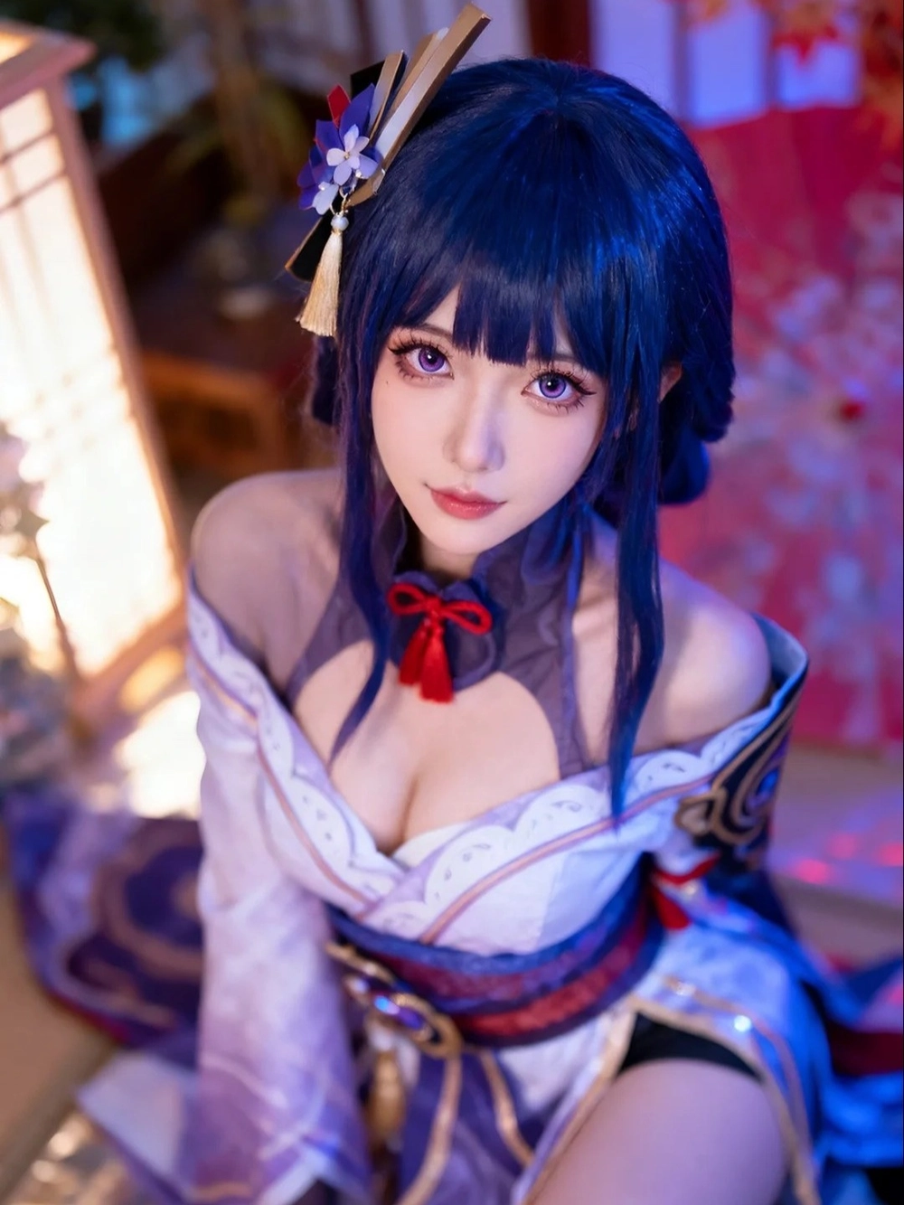 cosplay raiden shogun bộ váy chuẩn