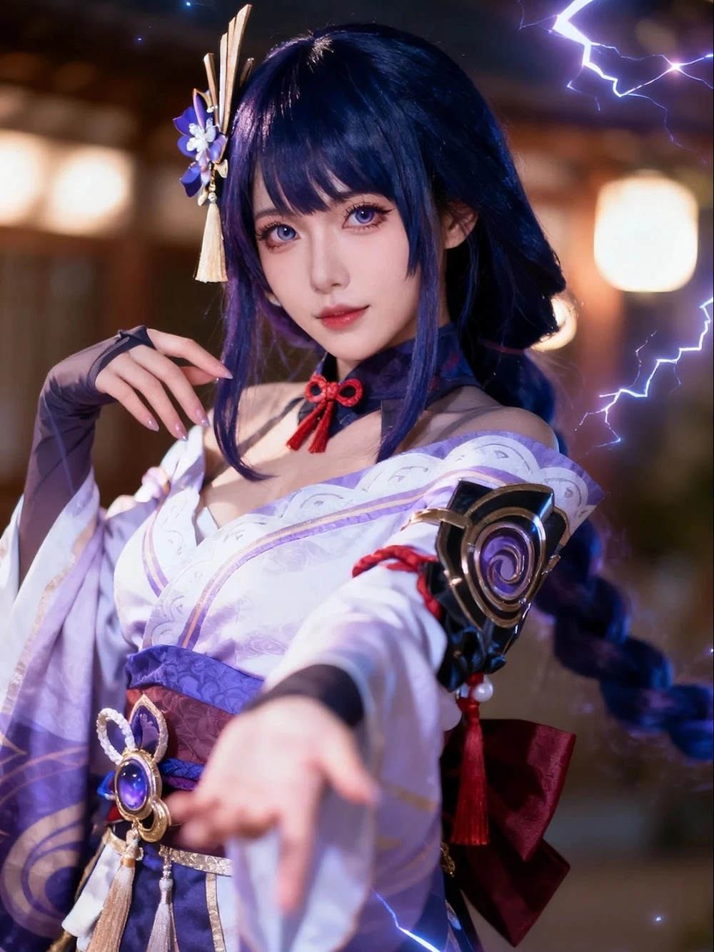 ảnh cosplay raiden shogun ngoài đời