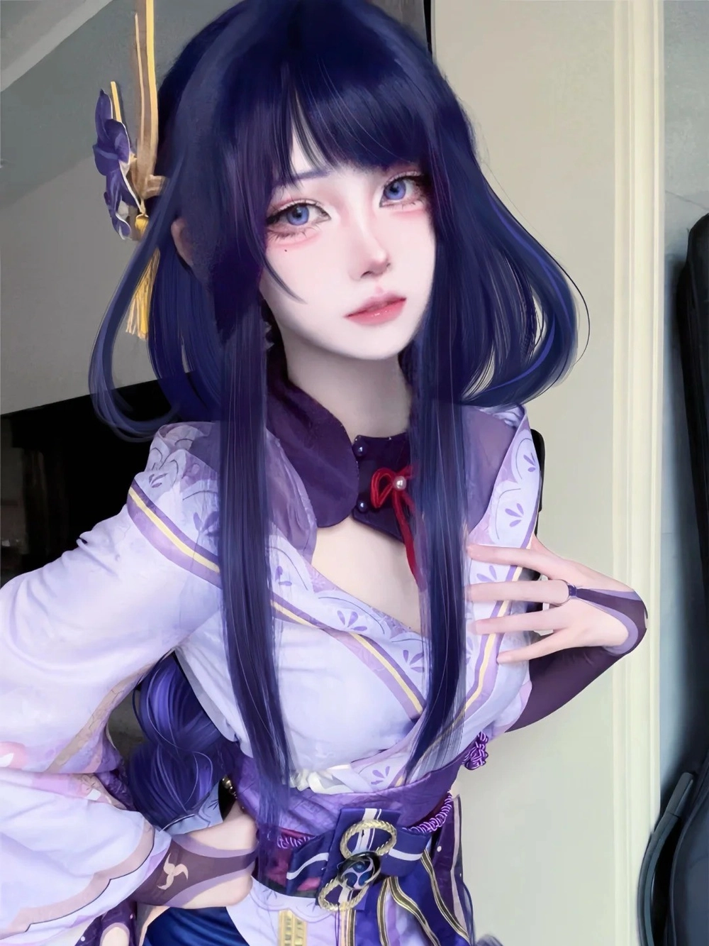 ảnh raiden shogun cosplay nữ xinh đẹp