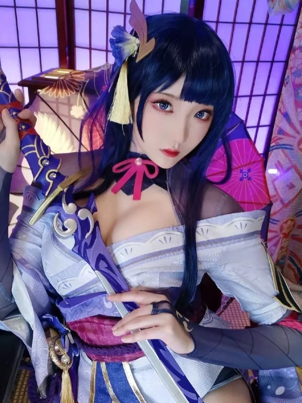 cosplay raiden genshin impact cực ngầu