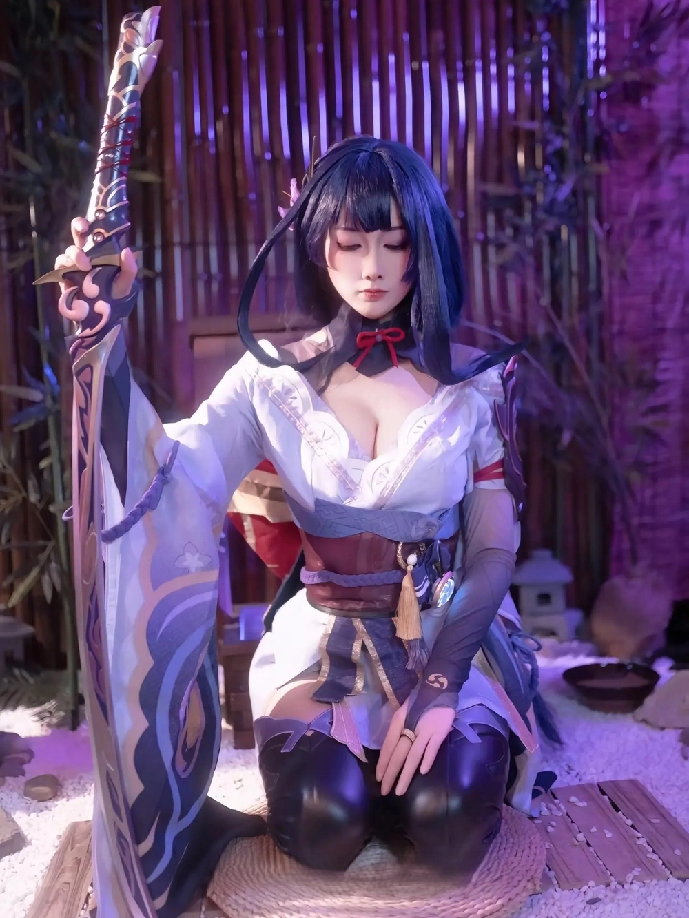 cosplay raiden genshin impact chuẩn game