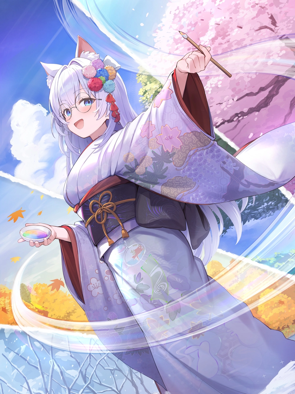 tuyết rơi anime lung linh