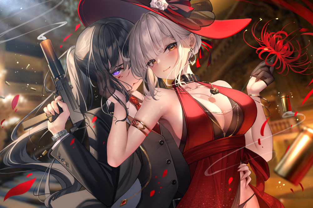 Ảnh anime nam với nền hoa bỉ ngạn