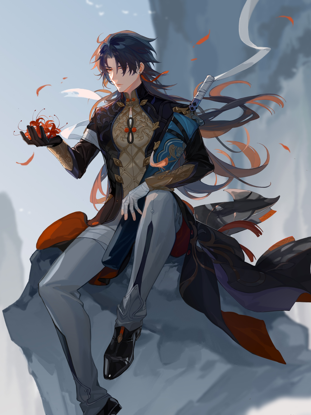 Hoa bỉ ngạn anime nở rực trong gió