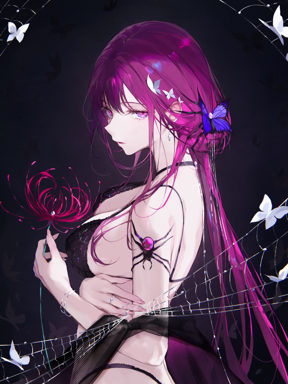 Hoa bỉ ngạn trong phong cảnh anime