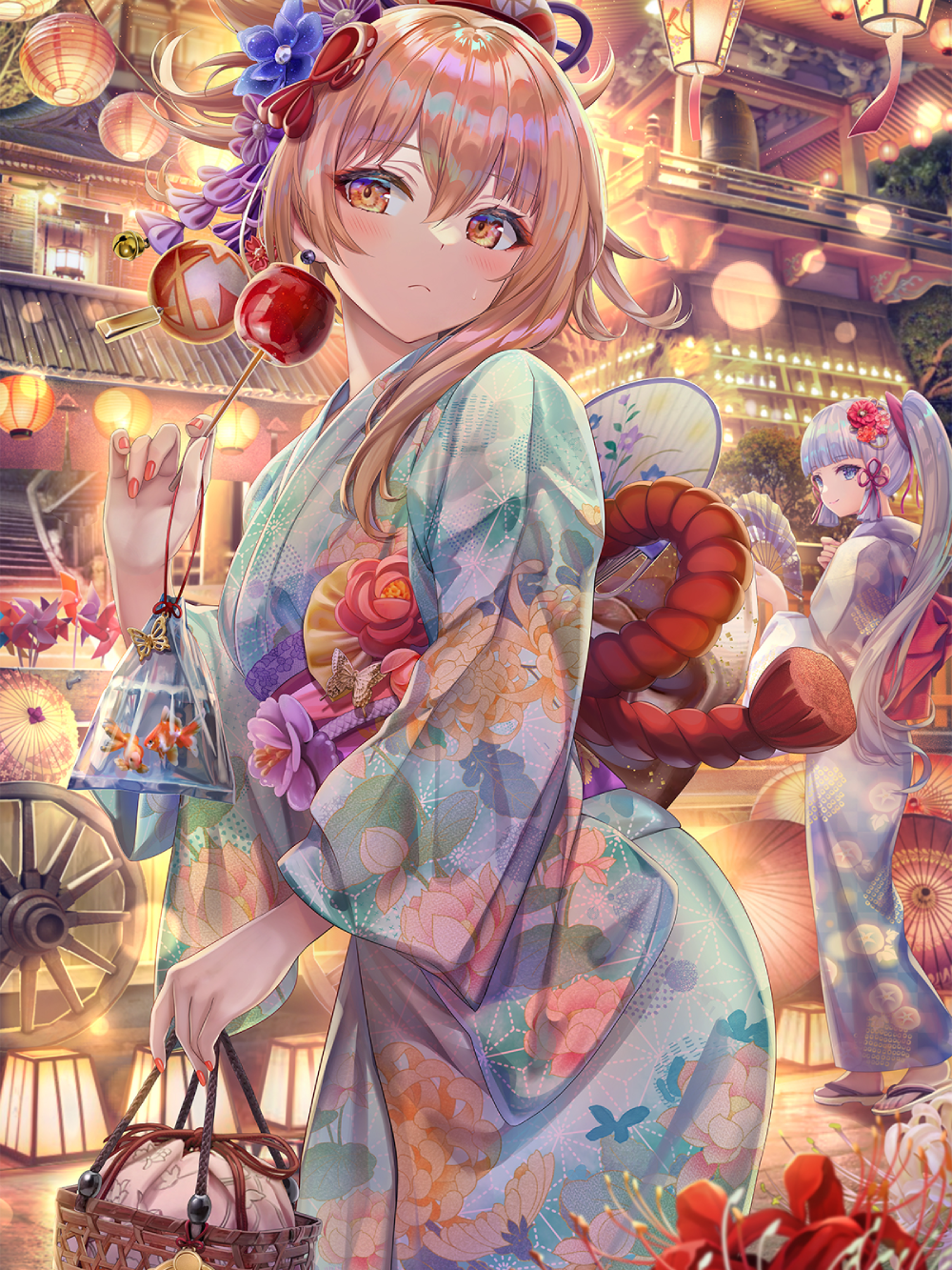 Nhân vật nam anime cầm hoa bỉ ngạn