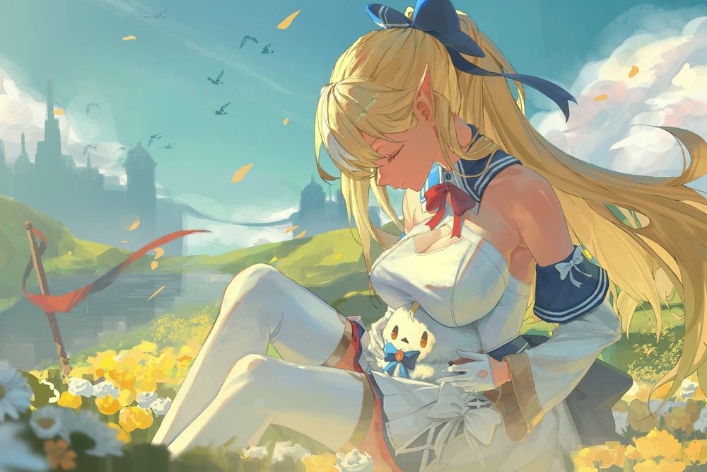 ảnh anime cánh đồng mùa hè