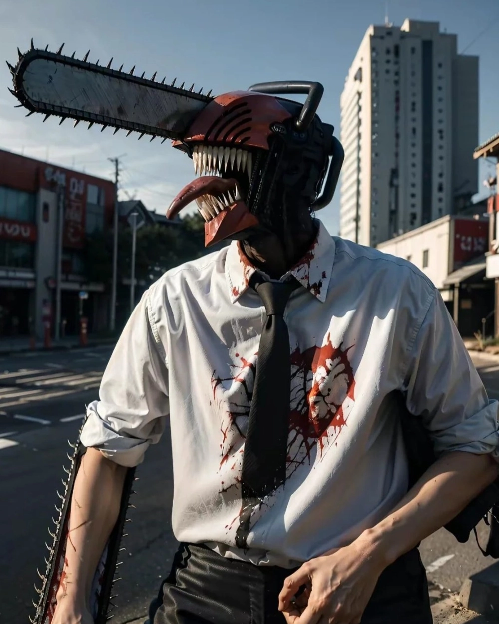 ảnh cosplay chainsaw man nghệ thuật