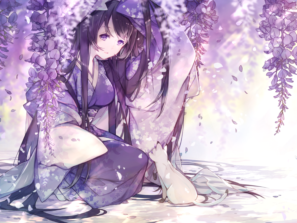 ảnh hoa tử đằng rủ xuống