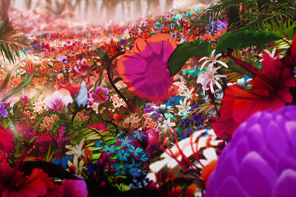 anime cánh đồng hoa nhẹ nhàng