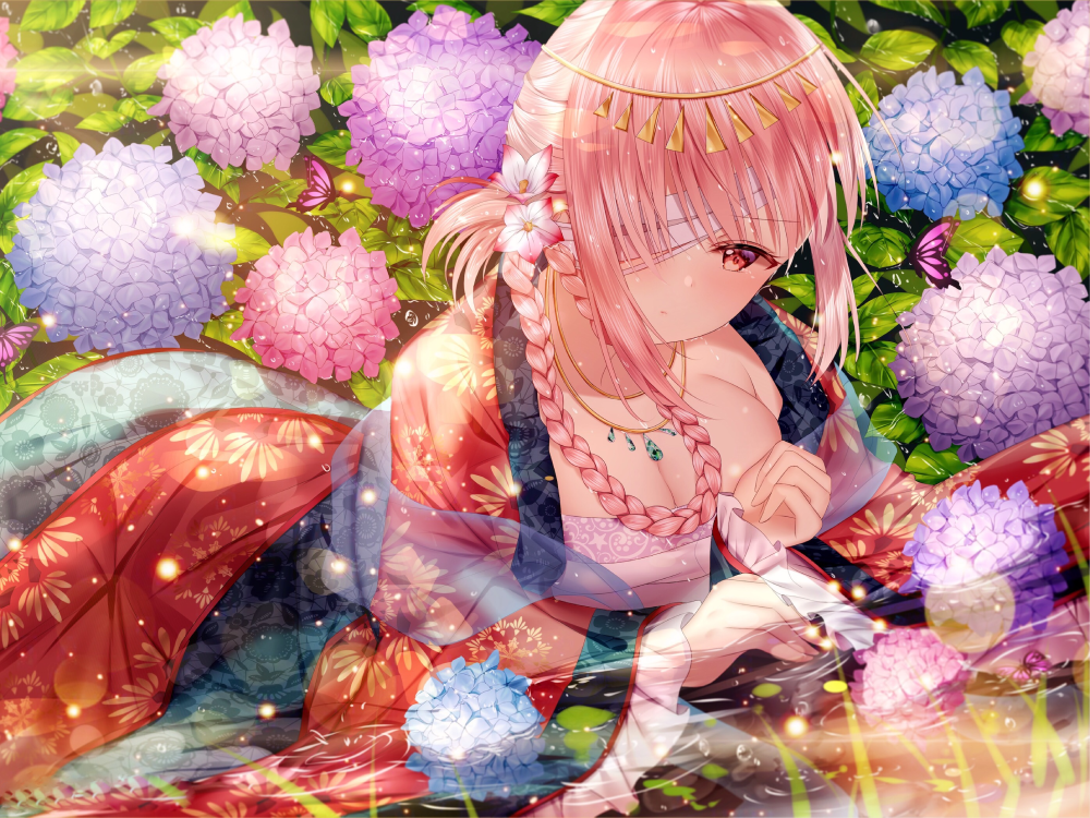 anime hoa cẩm tú cầu nhẹ