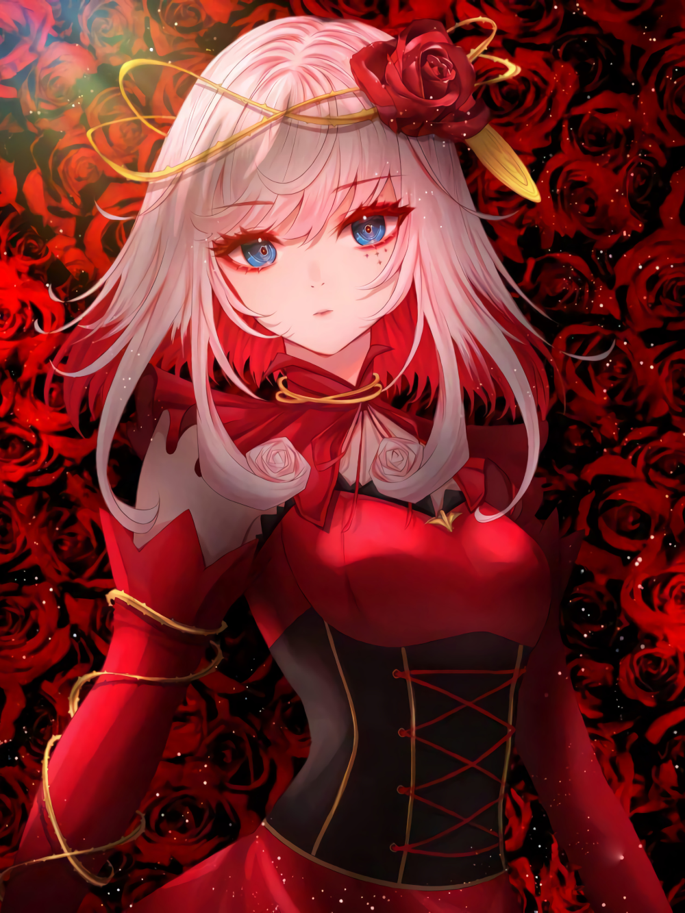 anime hoa hồng ánh sáng đẹp