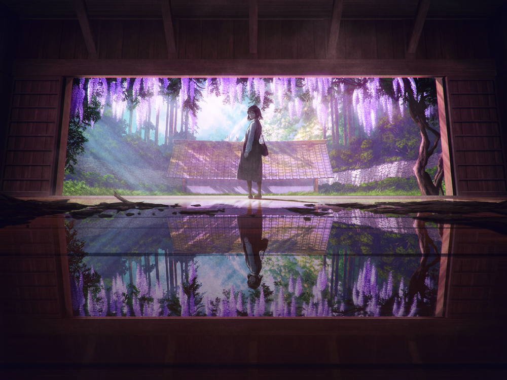 anime hoa tử đằng buổi tối