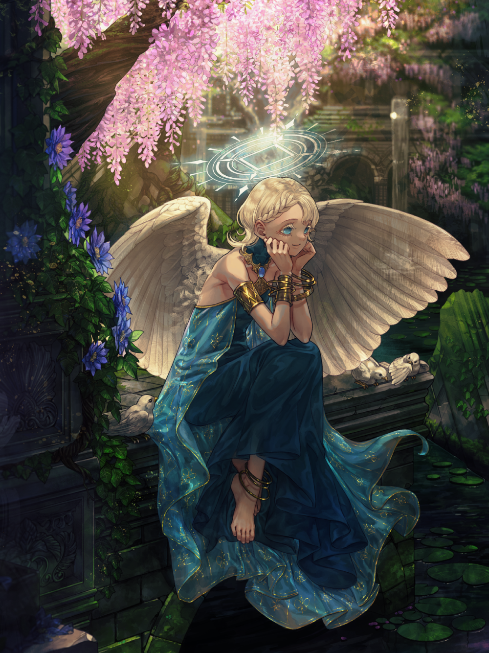 anime hoa tử đằng cổ kính