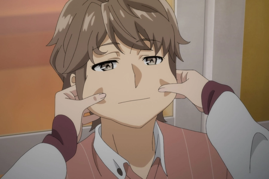 anime sakuta azusagawa ngồi suy nghĩ