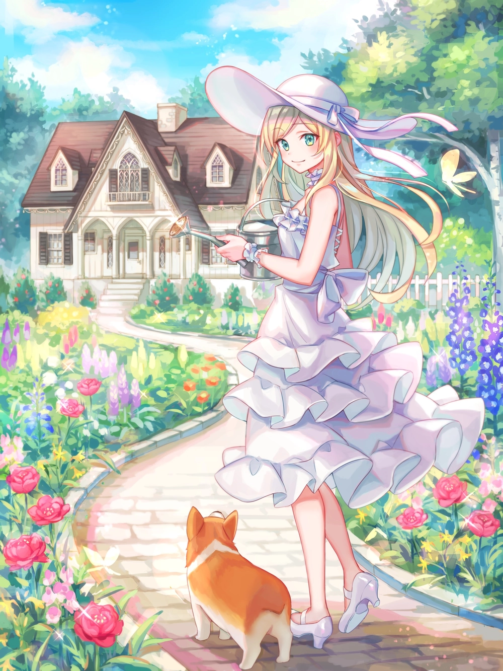 cánh đồng anime dưới nắng