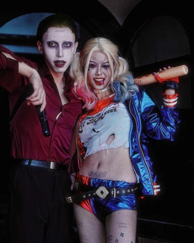 cosplay harley quinn đầy màu sắc