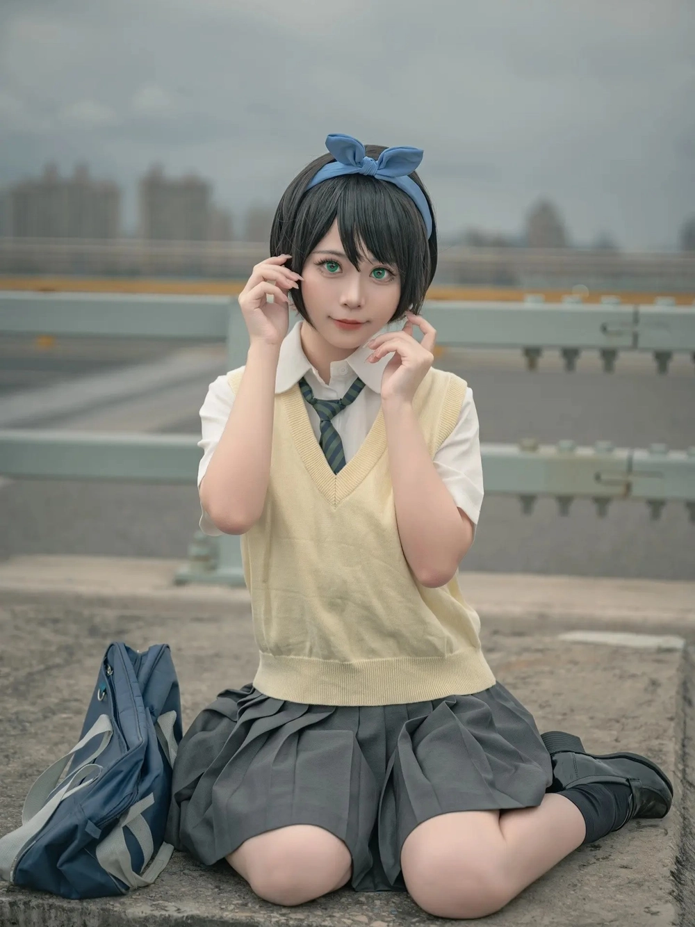 cosplay ruka sarashina pose năng động