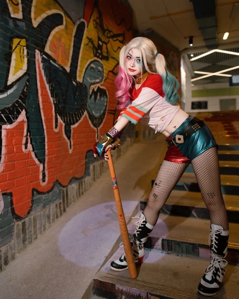 harley quinn cosplay ngoài đời