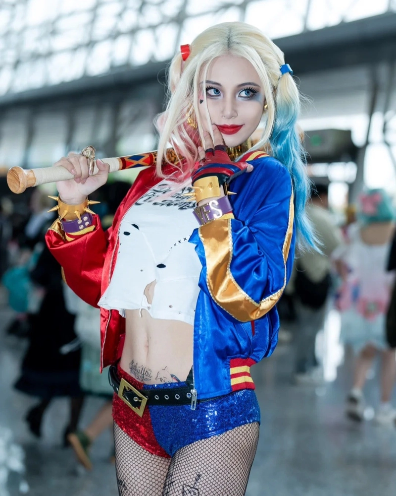 harley quinn cosplay phong cách điện ảnh
