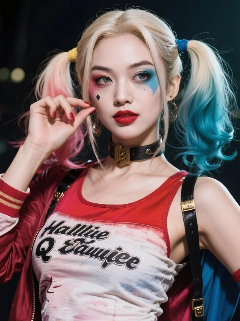 harley quinn cosplay phong cách phim