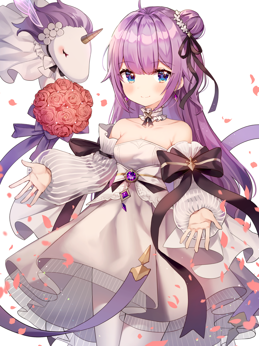 hình 2 bông hoa hồng song song