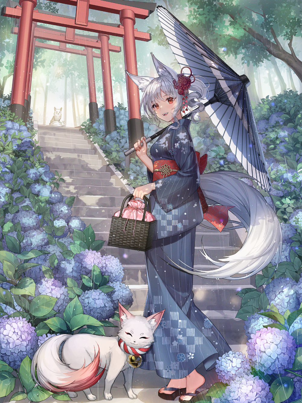 hình hoa cẩm tú cầu anime