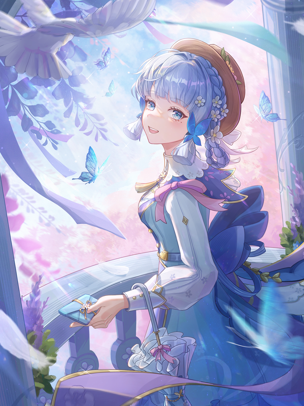 hình hoa tử đằng anime tối giản