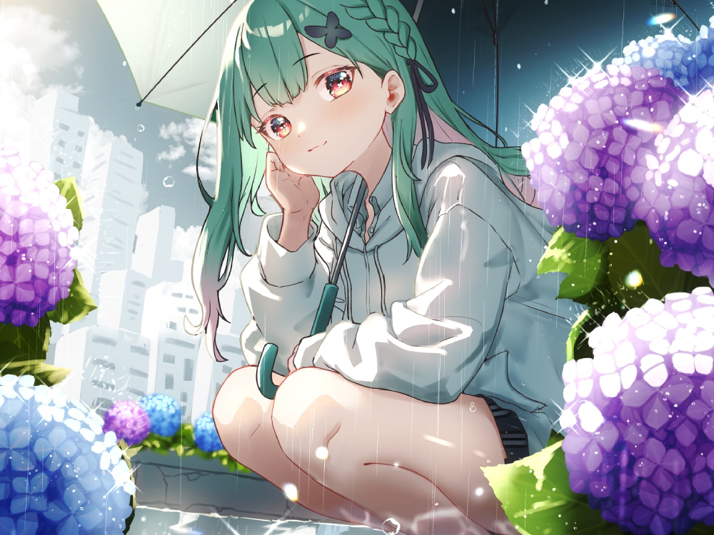 hoa cẩm tú cầu anime dễ thương