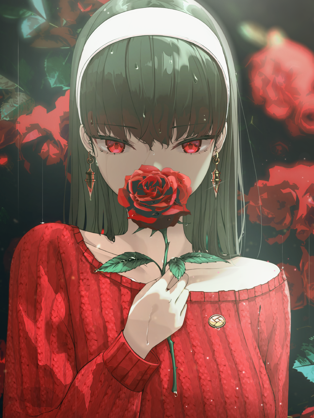 hoa hồng anime tím