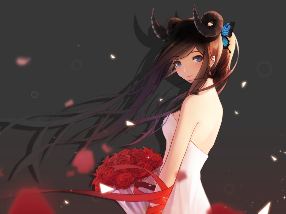 hoa hồng anime xanh