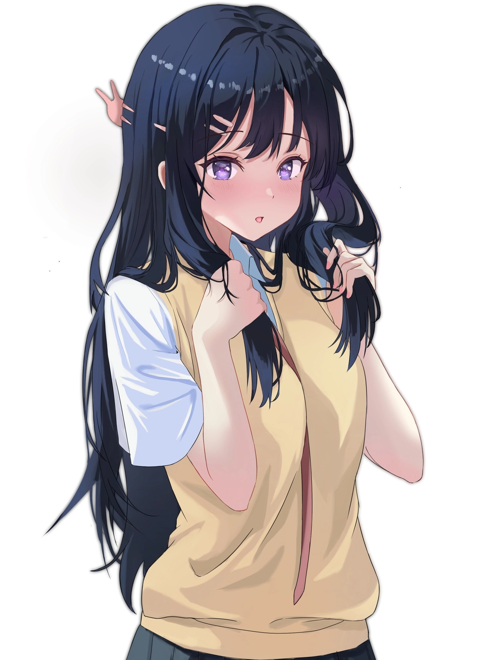 sakurajima mai tóc đen