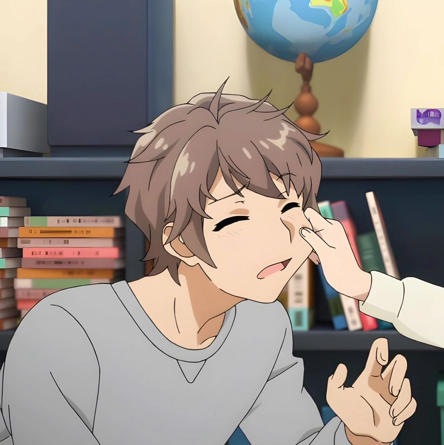 sakuta azusagawa nhìn hoàng hôn