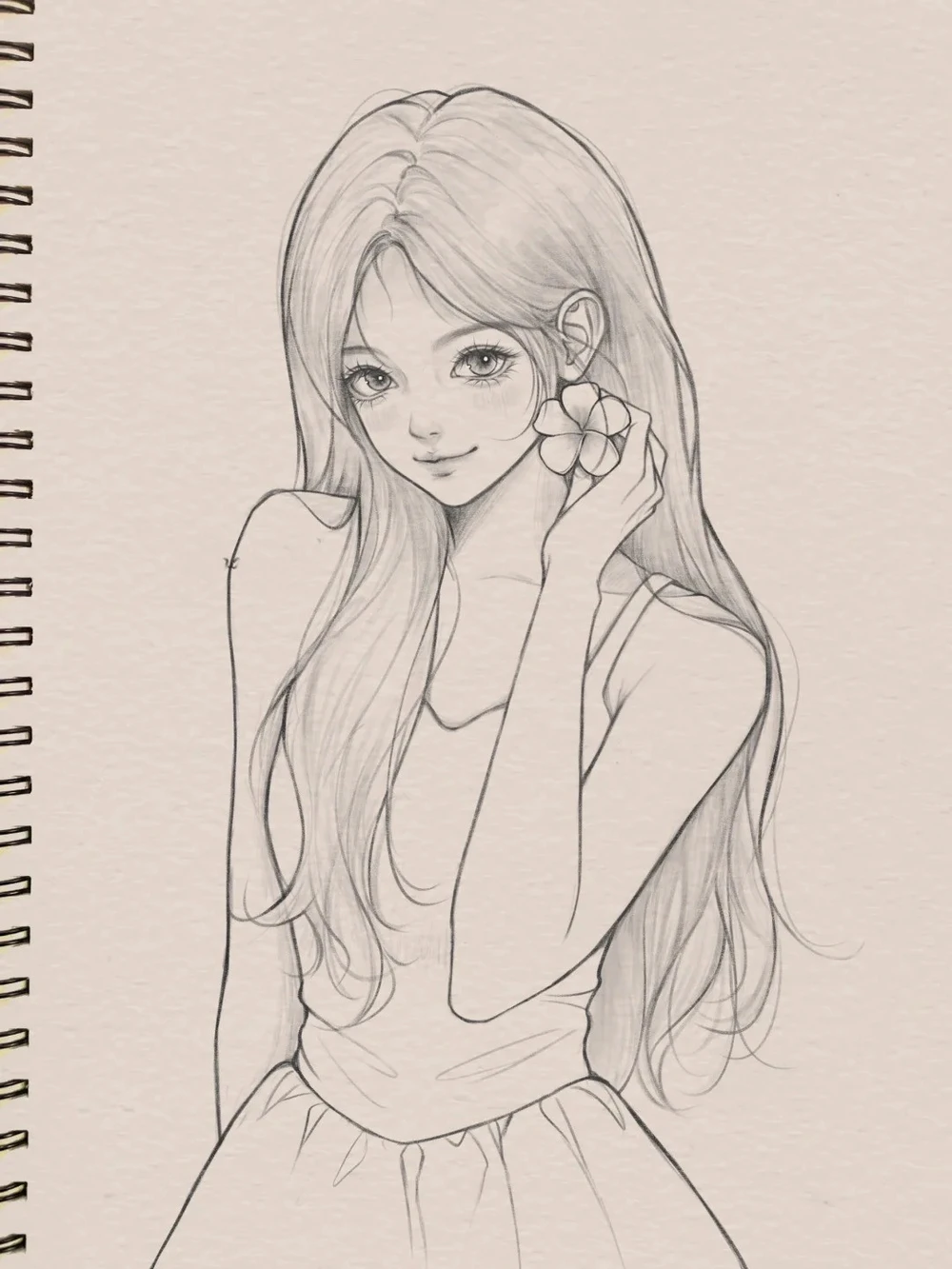Tranh vẽ anime nữ ngầu