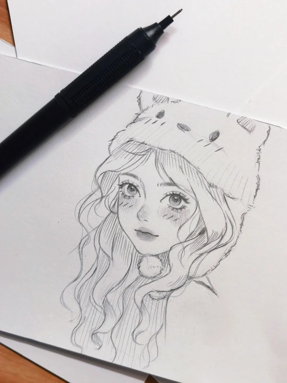 Vẽ anime nữ đơn giản