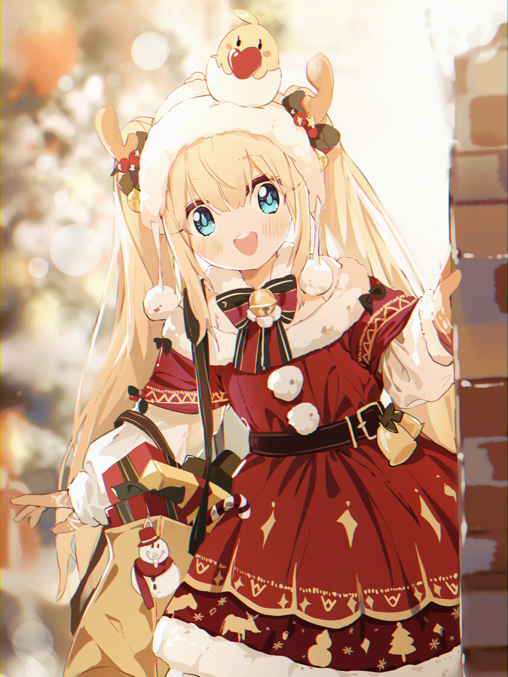 ảnh anime giáng sinh lung linh tuyết trắng