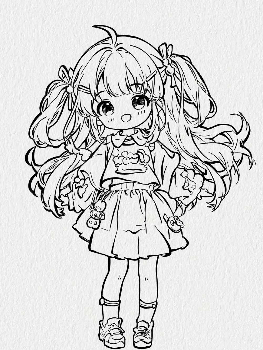 anime chibi girl cute dễ vẽ dễ thương