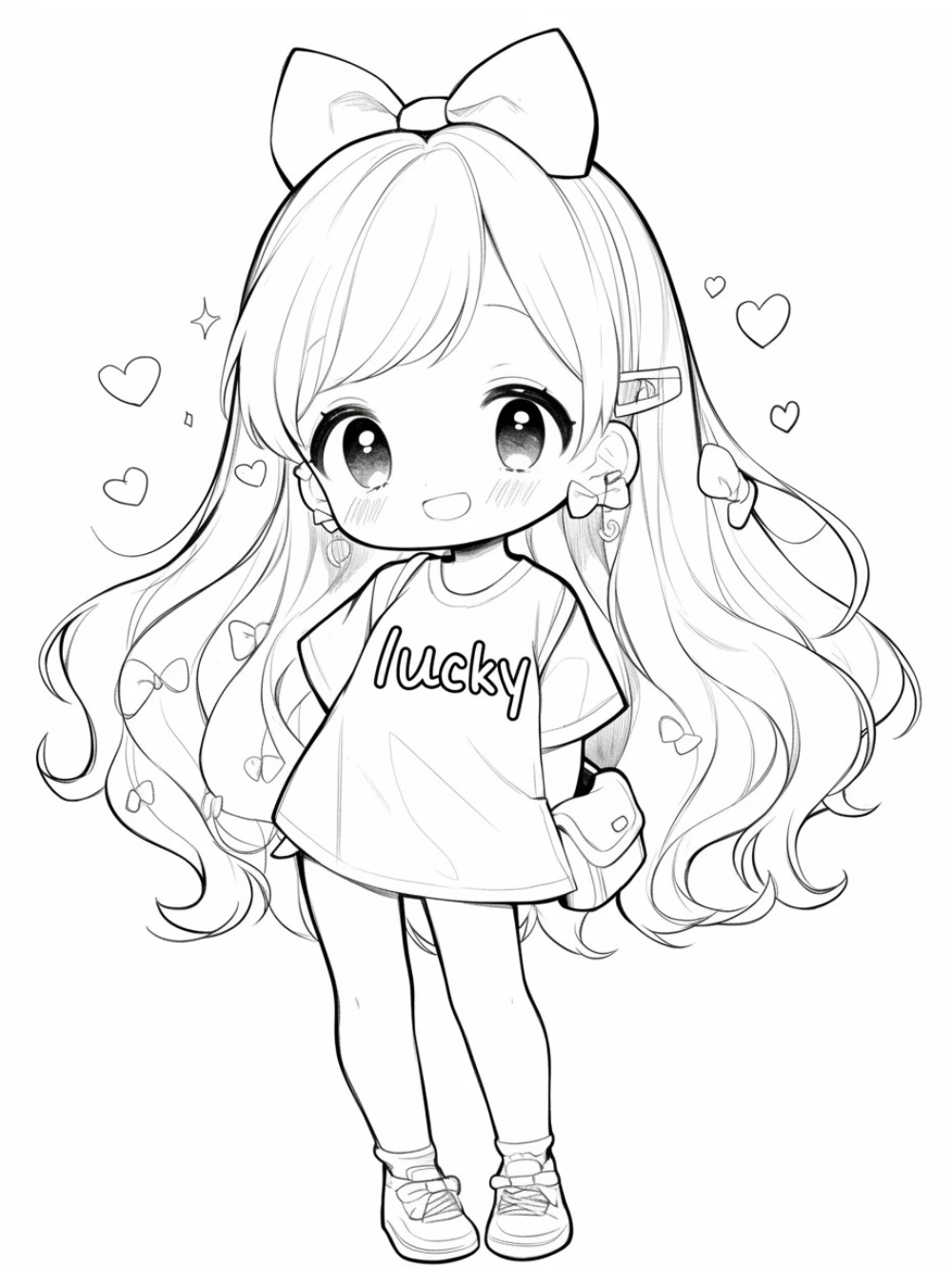 anime chibi girl dễ vẽ phong cách kawaii