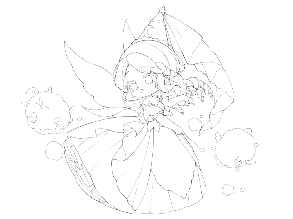 anime chibi girl dễ vẽ tạo hình cute