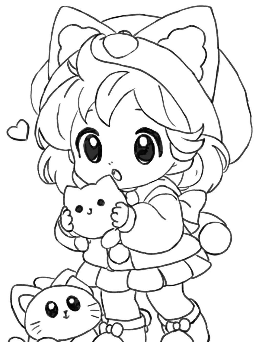 anime chibi girl dễ vẽ vẽ tay