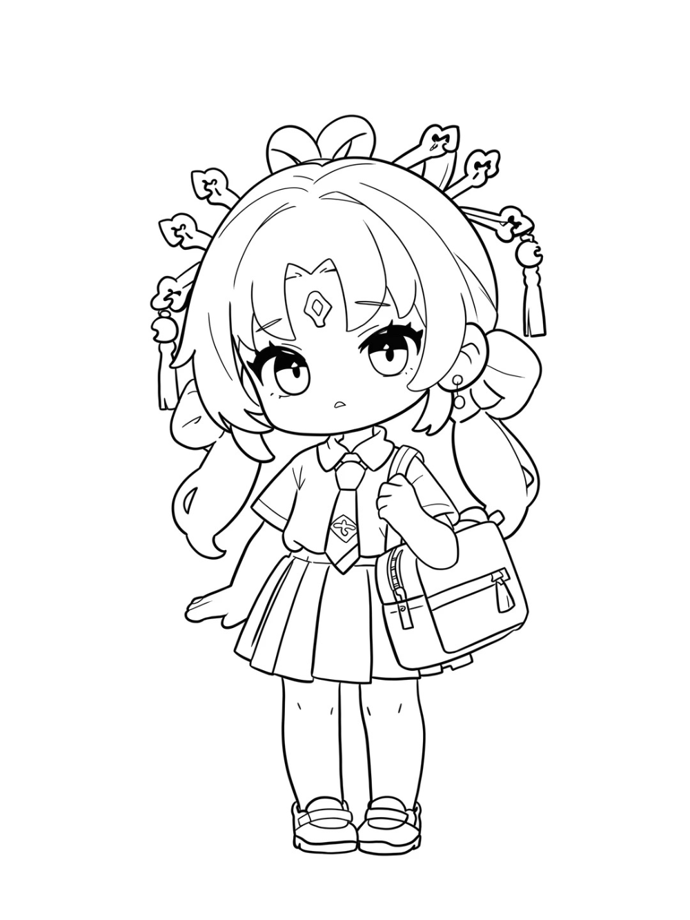 anime girl chibi dễ vẽ bằng bút chì