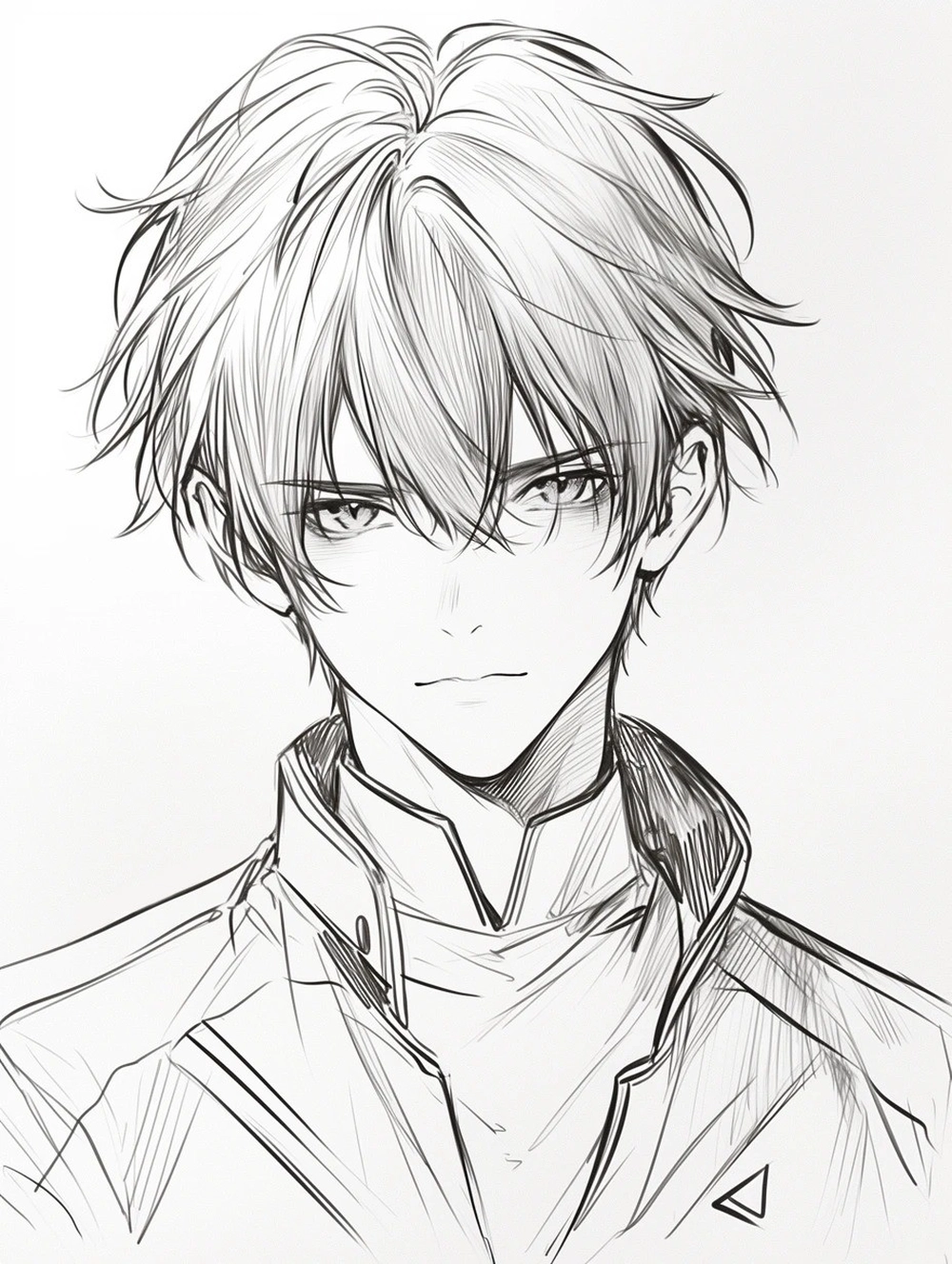 bản vẽ anime nam cool ngầu