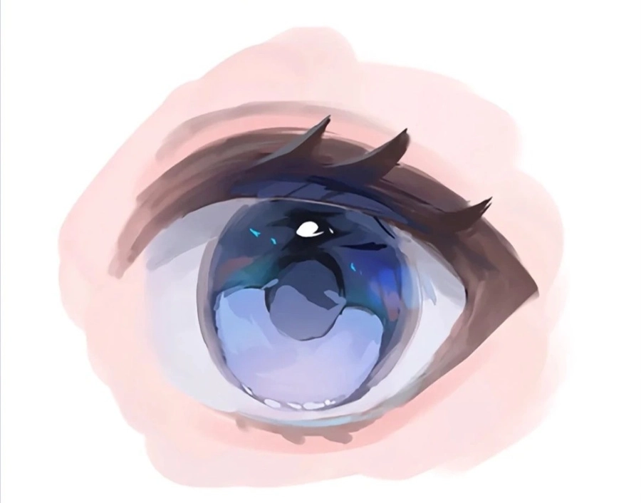 bản vẽ mắt anime bằng bút bi