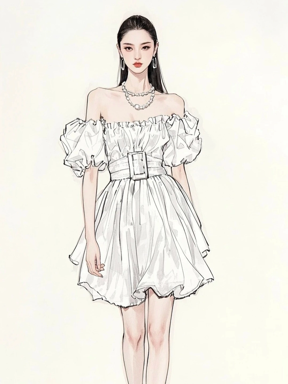 cá tính váy vẽ quần áo anime ngầu