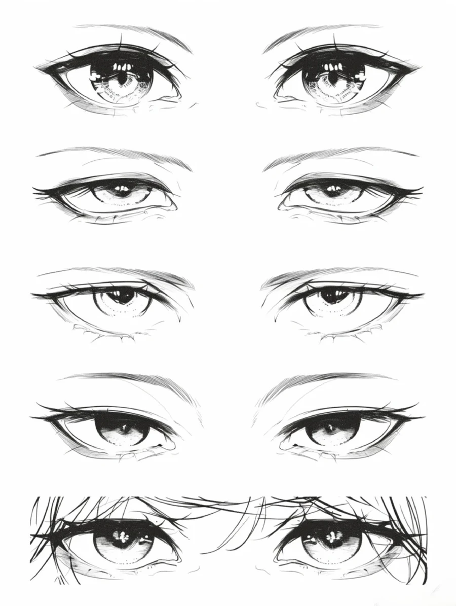 cách vẽ mắt anime nữ lạnh lùng