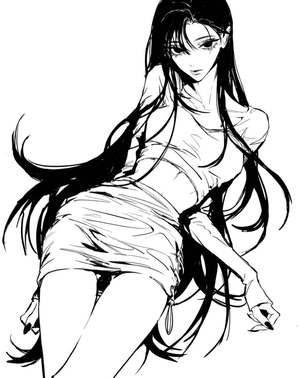 cách vẽ tranh anime nữ đơn giản